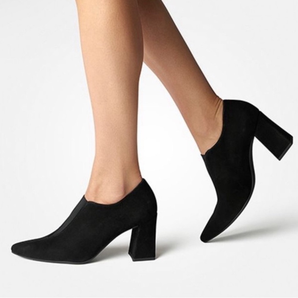 New! Paul Green Stacia Heel Suede Black Bootie Boots $419‎